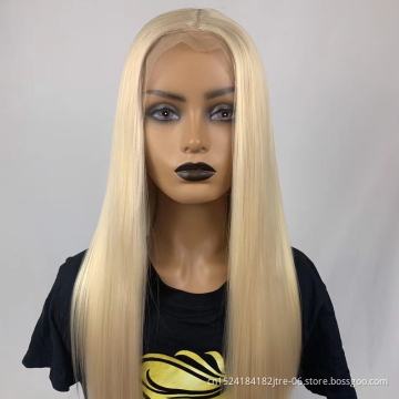 T Part Synthetic Lace Front Hair Wig Solid Colors Trendy Silky Straight Slight Yaki Long Length 4 Colors to Choose
